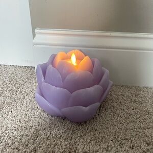 Luminara Lotus Flower Figural Candle with Remote